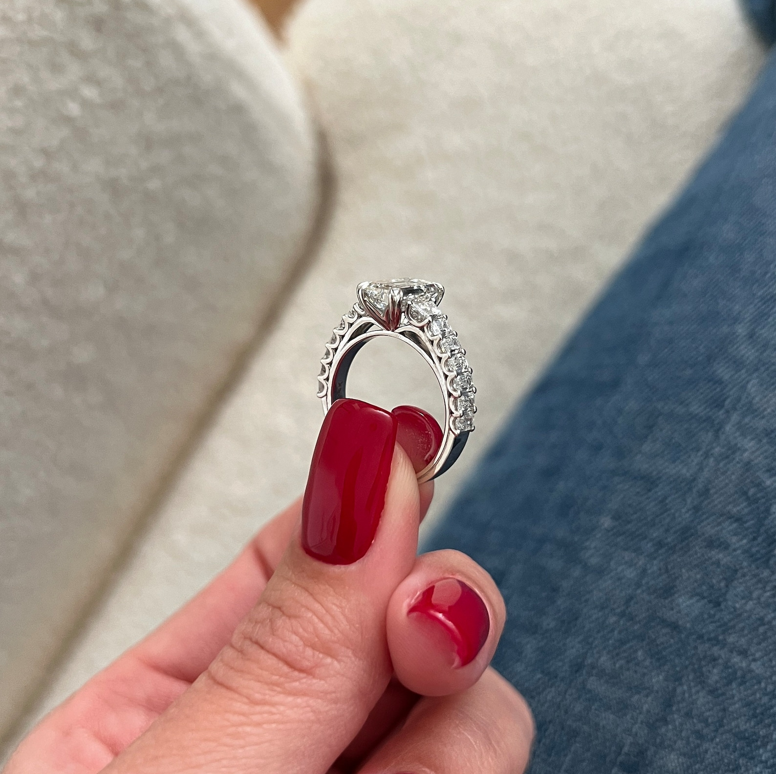 Round Halo, Pave & Split Shank Engagement Ring – 1.93 CT Lab Grown Diamond