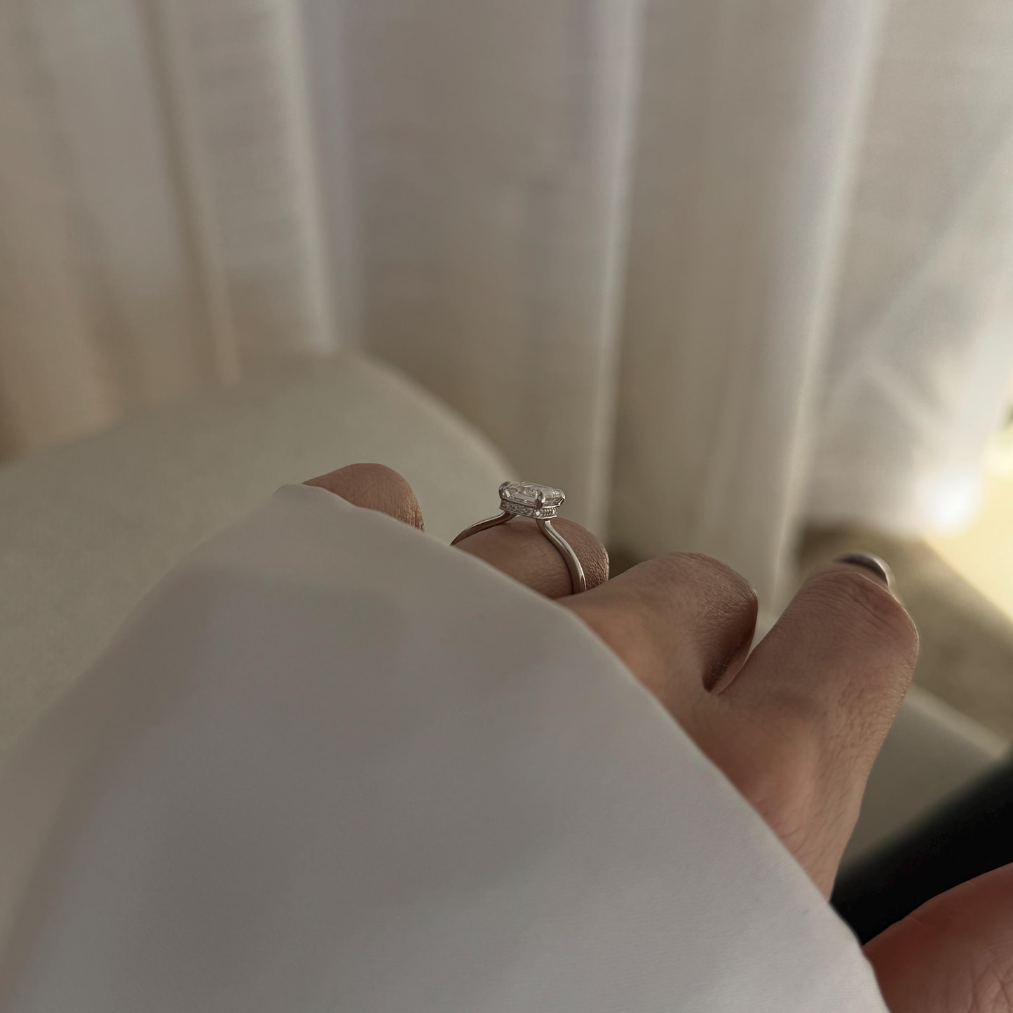 Round Halo, Pave & Split Shank Engagement Ring – 1.93 CT Lab Grown Diamond
