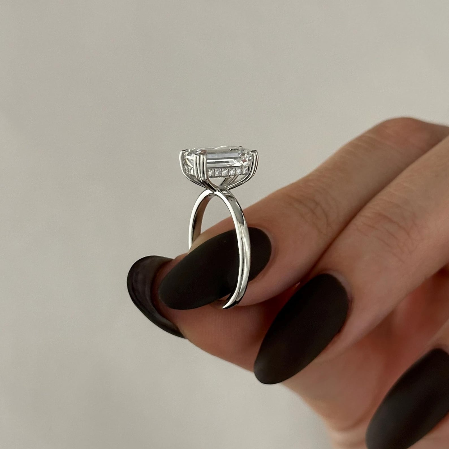 Round Halo, Pave & Split Shank Engagement Ring – 1.93 CT Lab Grown Diamond