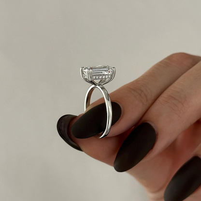 Round Halo, Pave & Split Shank Engagement Ring – 1.93 CT Lab Grown Diamond
