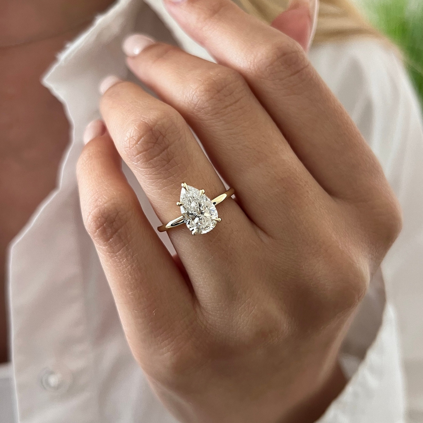 Round Halo, Pave & Split Shank Engagement Ring – 1.93 CT Lab Grown Diamond