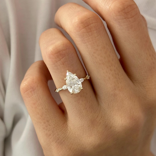 Round Halo, Pave & Split Shank Engagement Ring – 1.93 CT Lab Grown Diamond