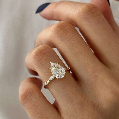 Round Halo, Pave & Split Shank Engagement Ring – 1.93 CT Lab Grown Diamond