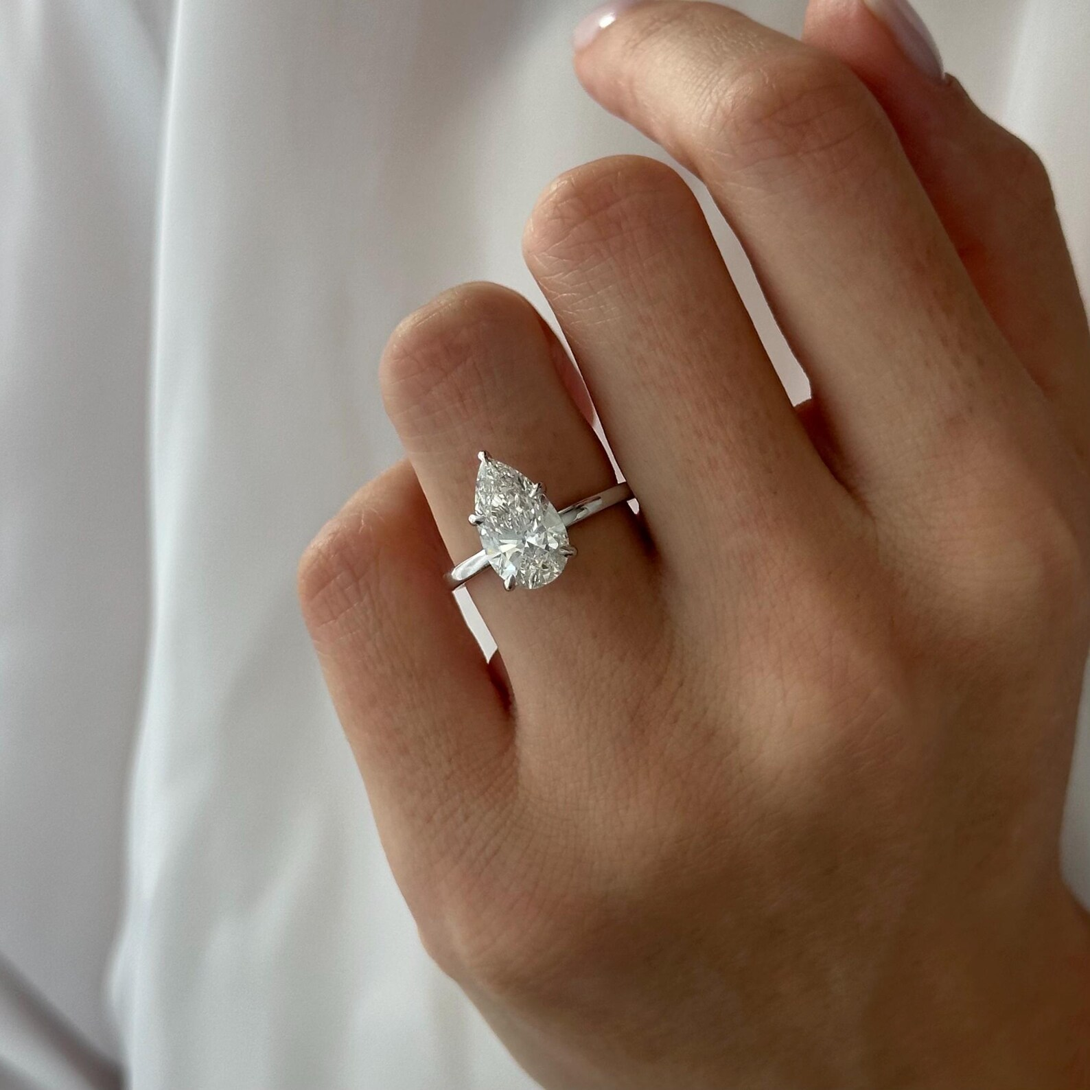 Round Halo, Pave & Split Shank Engagement Ring – 1.93 CT Lab Grown Diamond