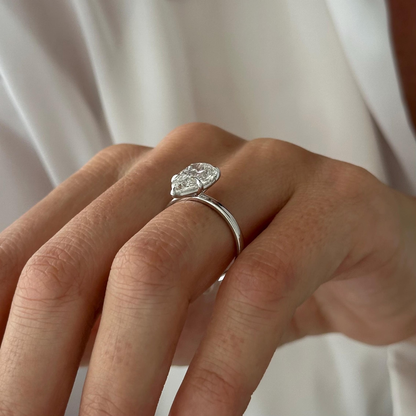 Round Halo, Pave & Split Shank Engagement Ring – 1.93 CT Lab Grown Diamond
