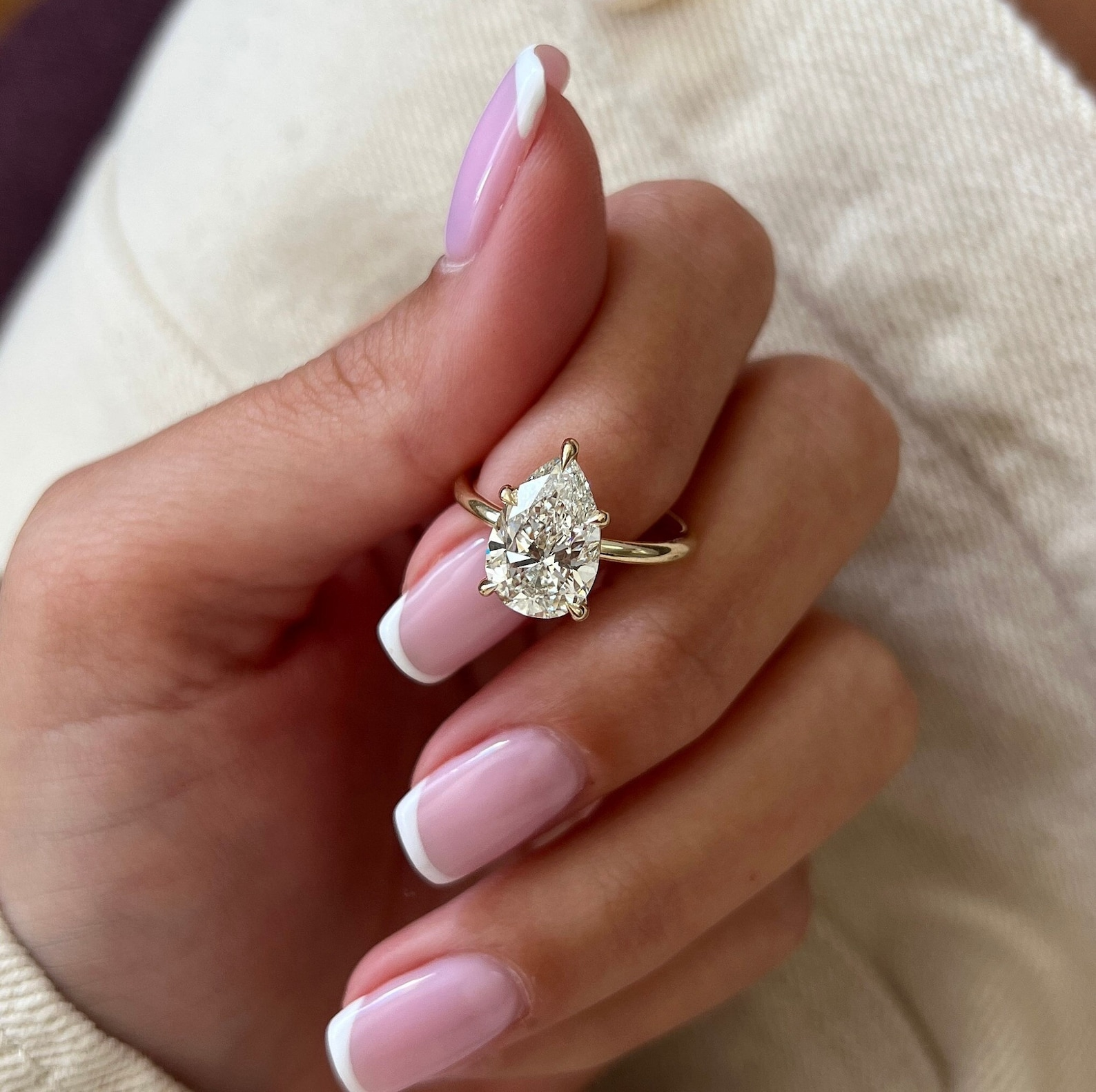 Round Halo, Pave & Split Shank Engagement Ring – 1.93 CT Lab Grown Diamond