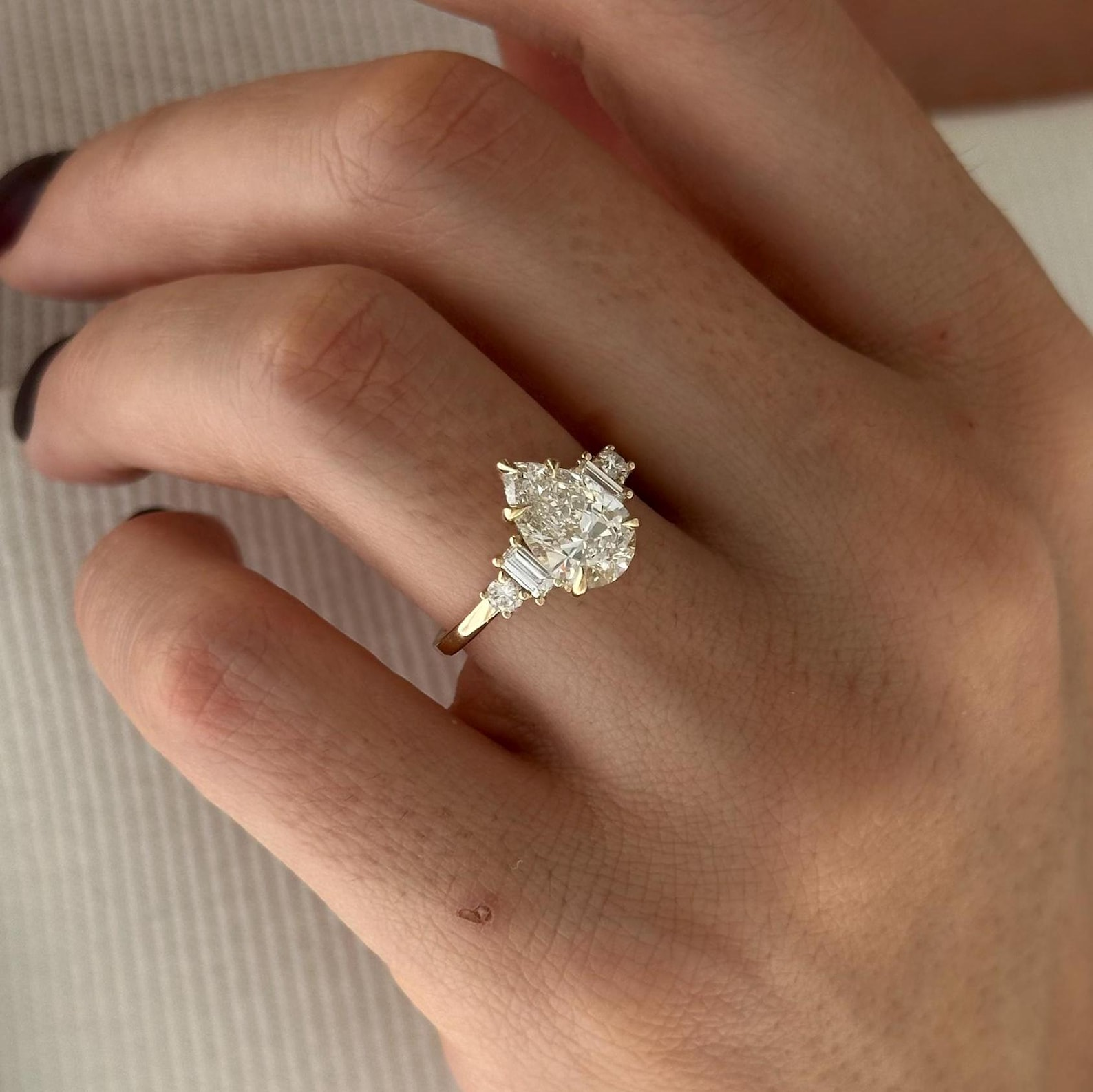 Round Halo, Pave & Split Shank Engagement Ring – 1.93 CT Lab Grown Diamond