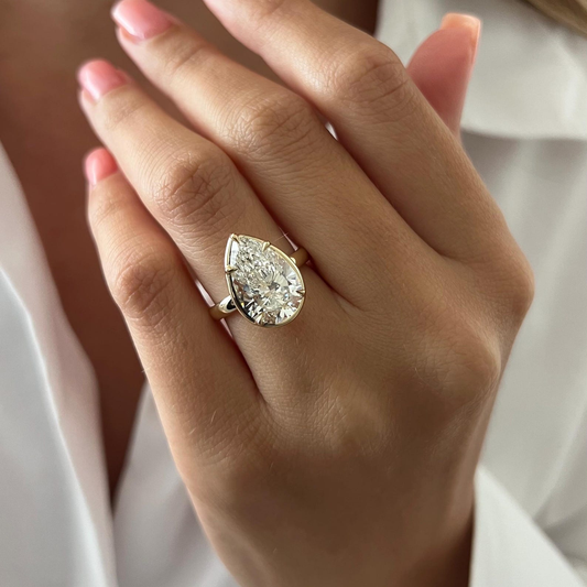 Round Halo, Pave & Split Shank Engagement Ring – 1.93 CT Lab Grown Diamond