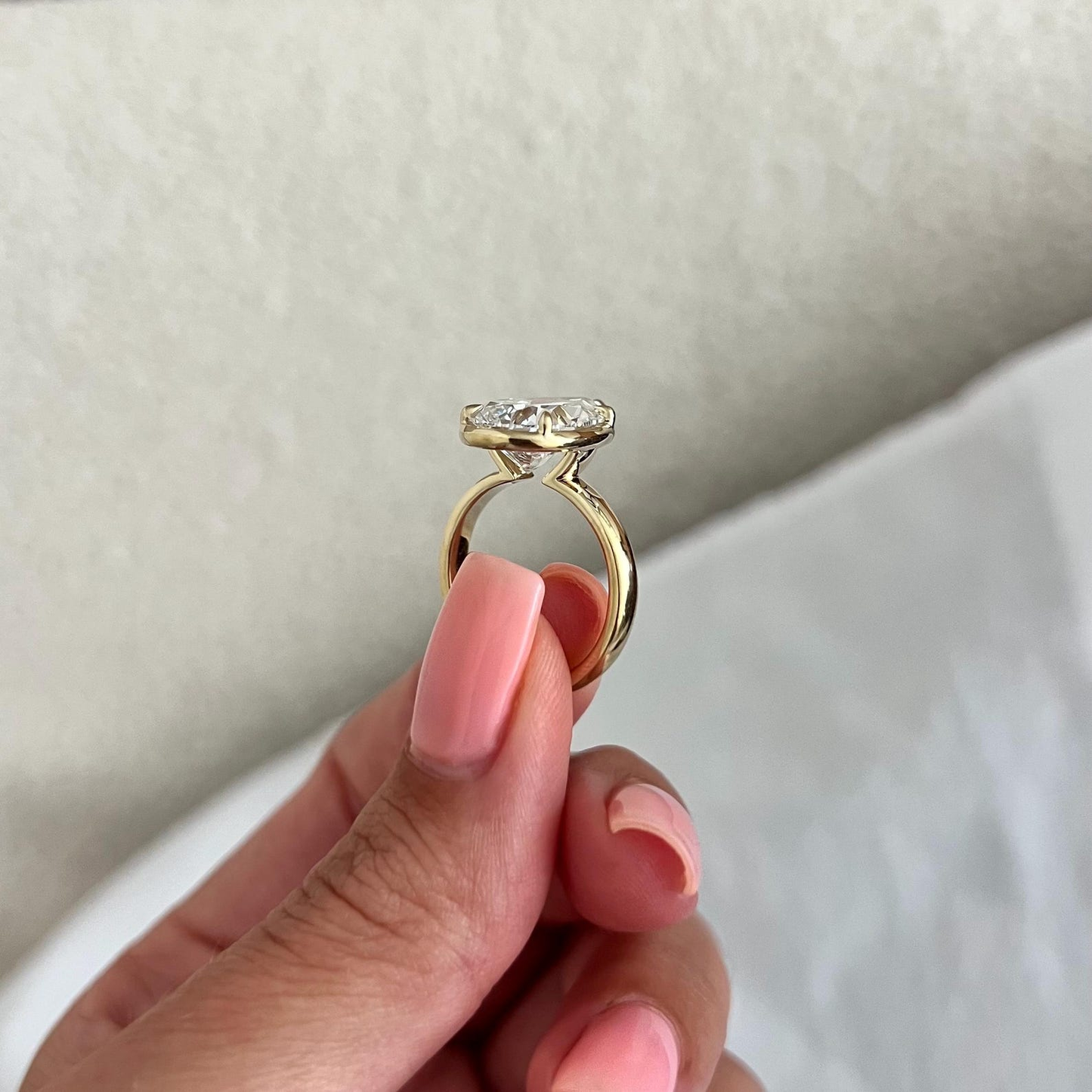 Round Halo, Pave & Split Shank Engagement Ring – 1.93 CT Lab Grown Diamond