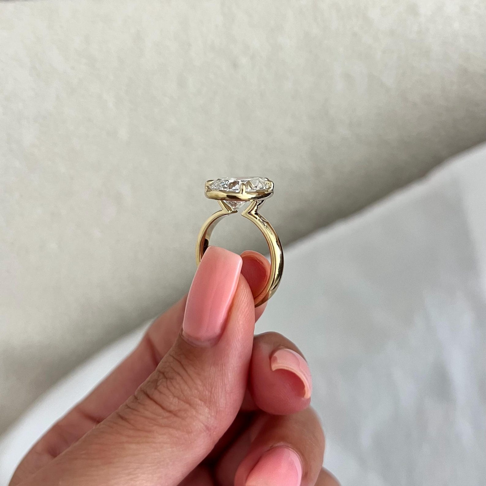 Round Halo, Pave & Split Shank Engagement Ring – 1.93 CT Lab Grown Diamond