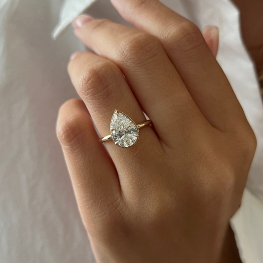 Round Halo, Pave & Split Shank Engagement Ring – 1.93 CT Lab Grown Diamond