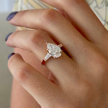 Round Halo, Pave & Split Shank Engagement Ring – 1.93 CT Lab Grown Diamond