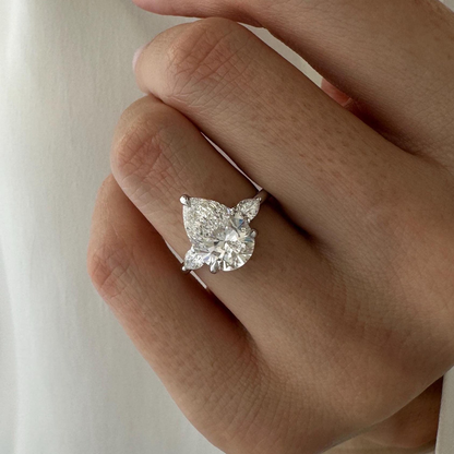 Round Halo, Pave & Split Shank Engagement Ring – 1.93 CT Lab Grown Diamond