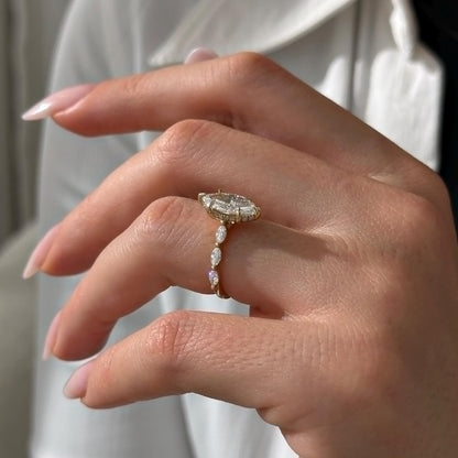 Round Halo, Pave & Split Shank Engagement Ring – 1.93 CT Lab Grown Diamond