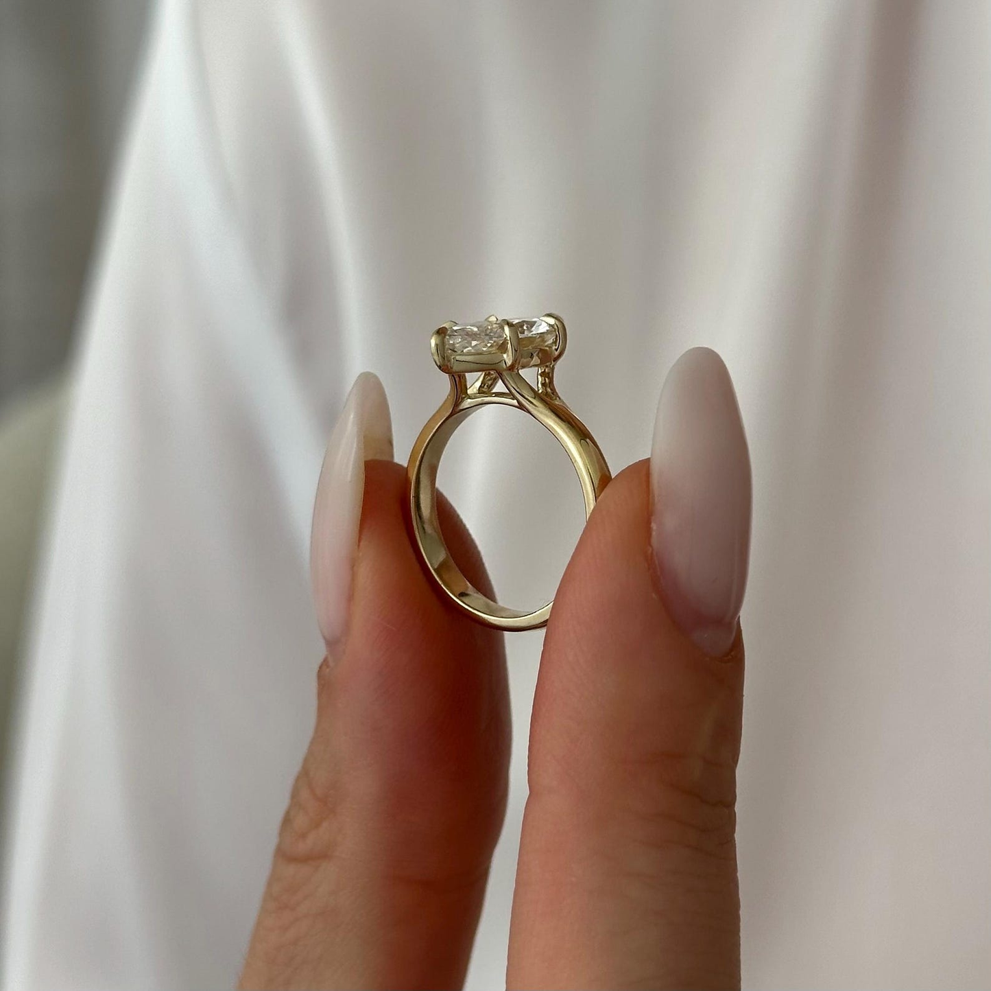 Round Halo, Pave & Split Shank Engagement Ring – 1.93 CT Lab Grown Diamond