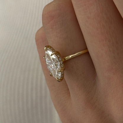 Round Halo, Pave & Split Shank Engagement Ring – 1.93 CT Lab Grown Diamond