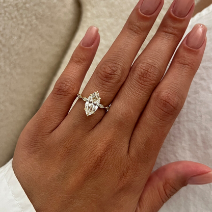 Round Halo, Pave & Split Shank Engagement Ring – 1.93 CT Lab Grown Diamond