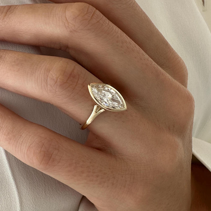 Round Halo, Pave & Split Shank Engagement Ring – 1.93 CT Lab Grown Diamond