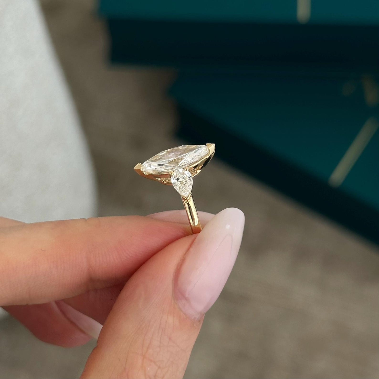 Round Halo, Pave & Split Shank Engagement Ring – 1.93 CT Lab Grown Diamond
