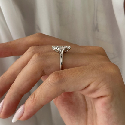 Round Halo, Pave & Split Shank Engagement Ring – 1.93 CT Lab Grown Diamond