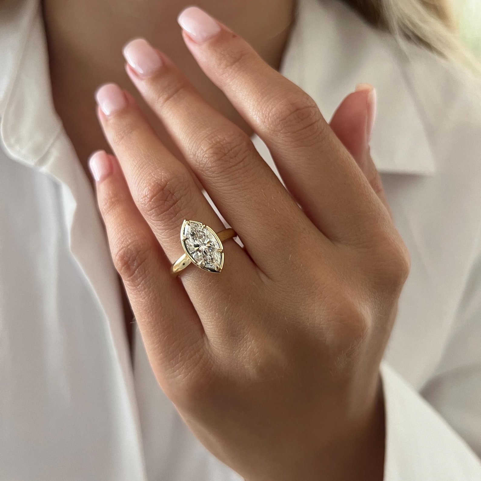 Round Halo, Pave & Split Shank Engagement Ring – 1.93 CT Lab Grown Diamond
