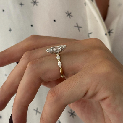 Round Halo, Pave & Split Shank Engagement Ring – 1.93 CT Lab Grown Diamond