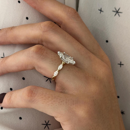 Round Halo, Pave & Split Shank Engagement Ring – 1.93 CT Lab Grown Diamond