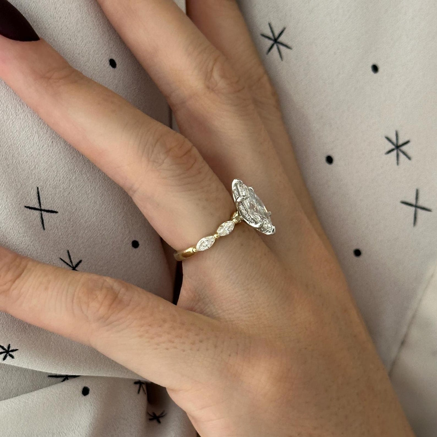 Round Halo, Pave & Split Shank Engagement Ring – 1.93 CT Lab Grown Diamond