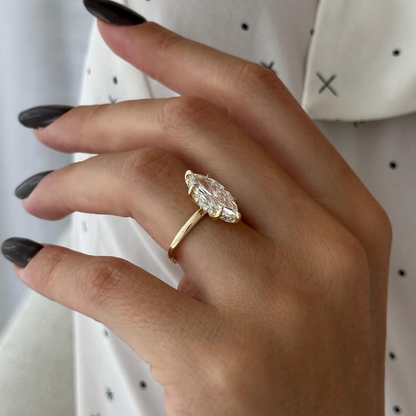 Round Halo, Pave & Split Shank Engagement Ring – 1.93 CT Lab Grown Diamond