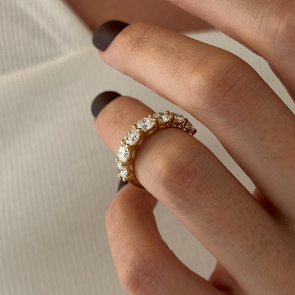 0.13 TCW Round Twisted DEF/VVS Lab Grown Diamond Wedding Band