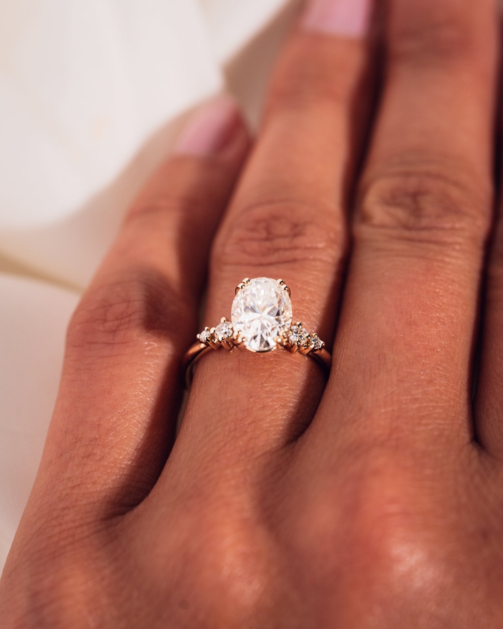 Cushion Hidden Halo Lab Grown Diamond Engagement Ring
