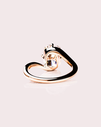 Cushion Hidden Halo Lab Grown Diamond Engagement Ring