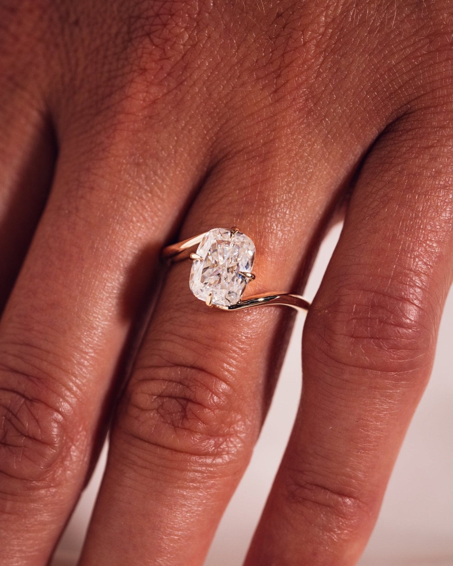 Cushion Hidden Halo Lab Grown Diamond Engagement Ring