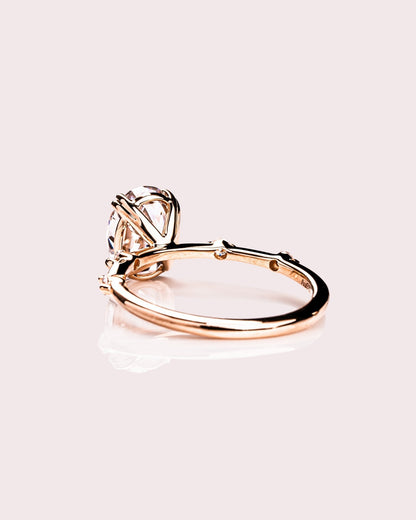 Cushion Hidden Halo Lab Grown Diamond Engagement Ring