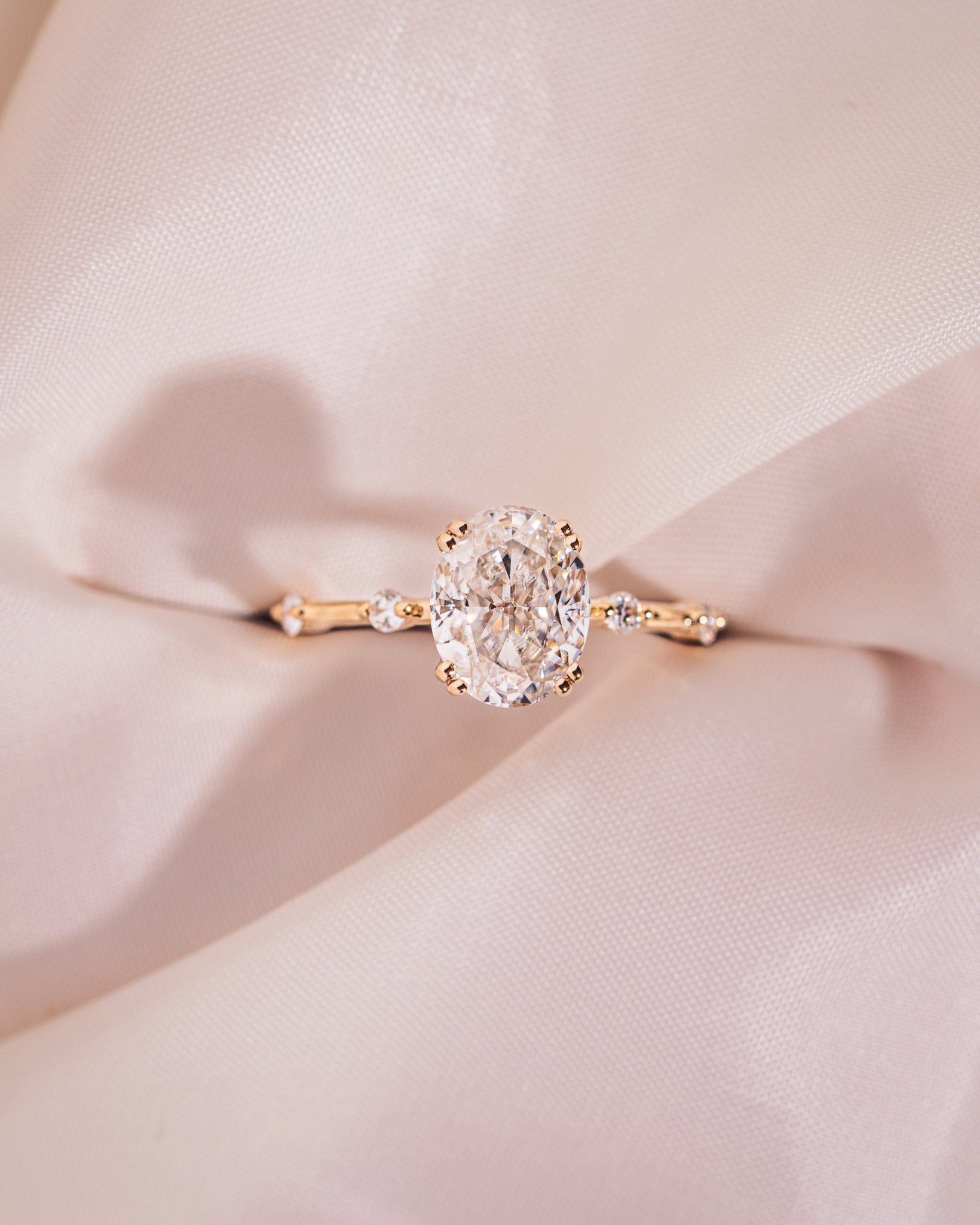 Cushion Hidden Halo Lab Grown Diamond Engagement Ring