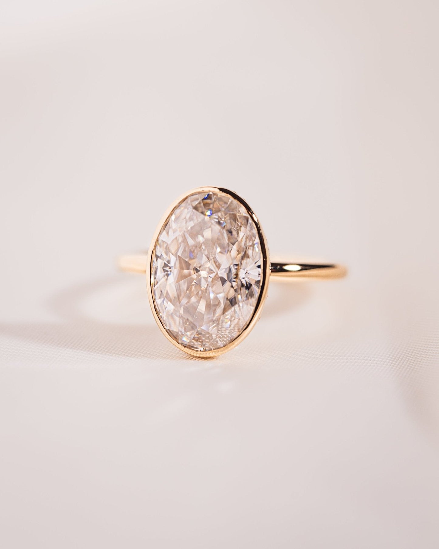 Cushion Hidden Halo Lab Grown Diamond Engagement Ring