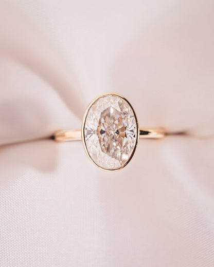 Cushion Hidden Halo Lab Grown Diamond Engagement Ring