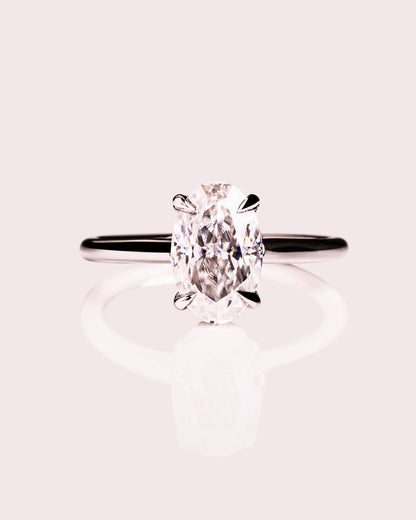 Cushion Hidden Halo Lab Grown Diamond Engagement Ring
