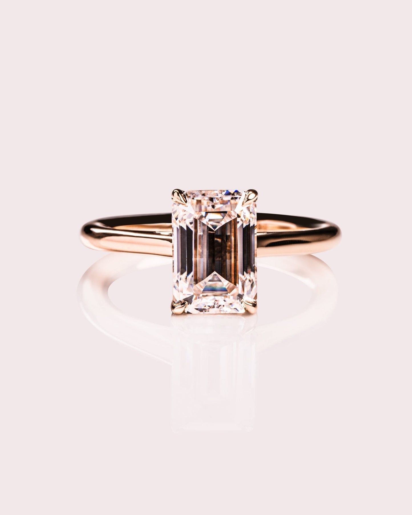 Cushion Hidden Halo Lab Grown Diamond Engagement Ring
