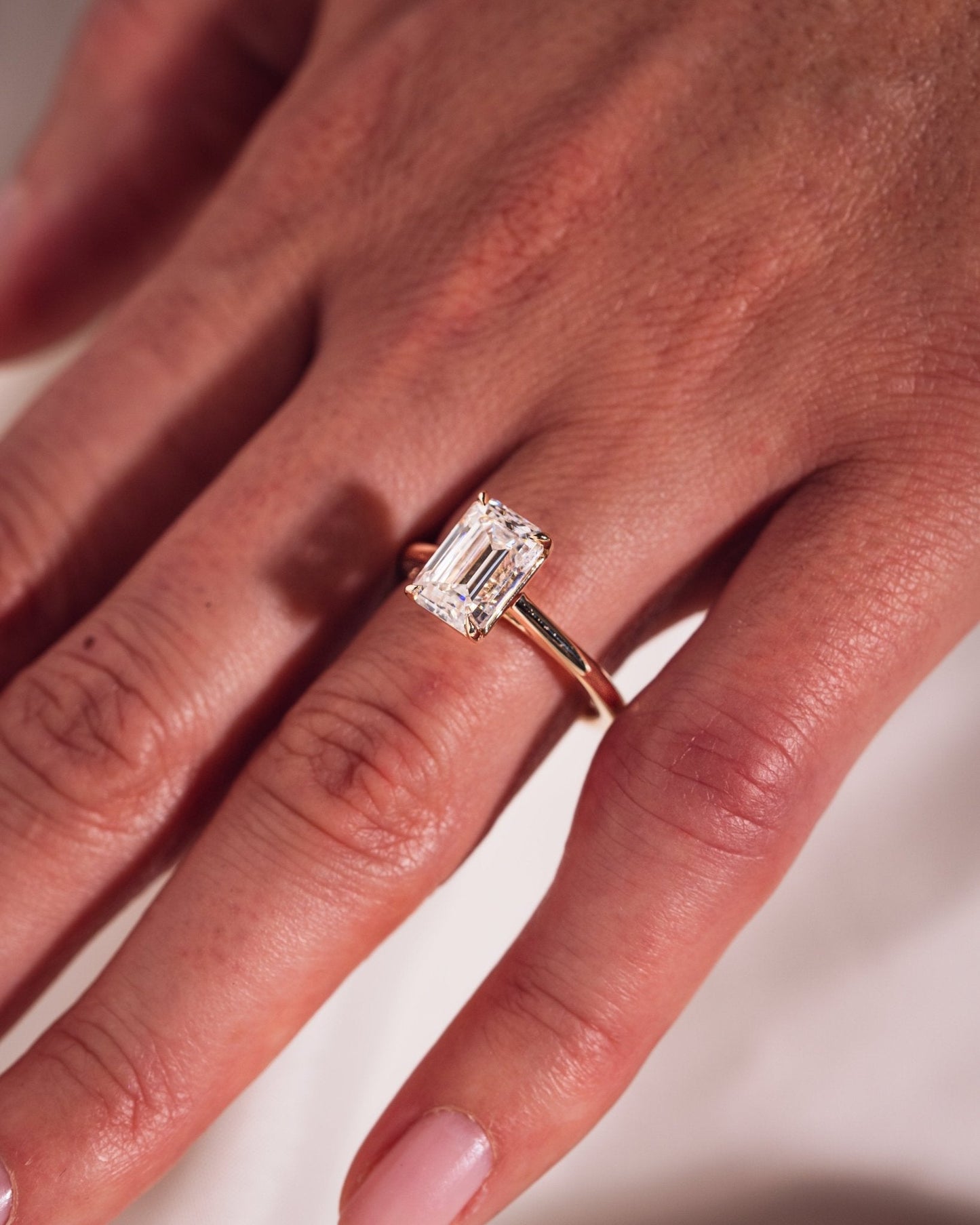 Cushion Hidden Halo Lab Grown Diamond Engagement Ring