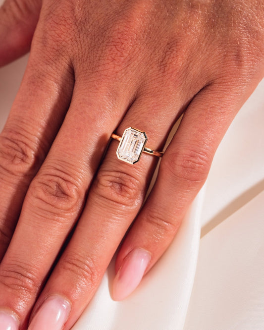 Cushion Hidden Halo Lab Grown Diamond Engagement Ring