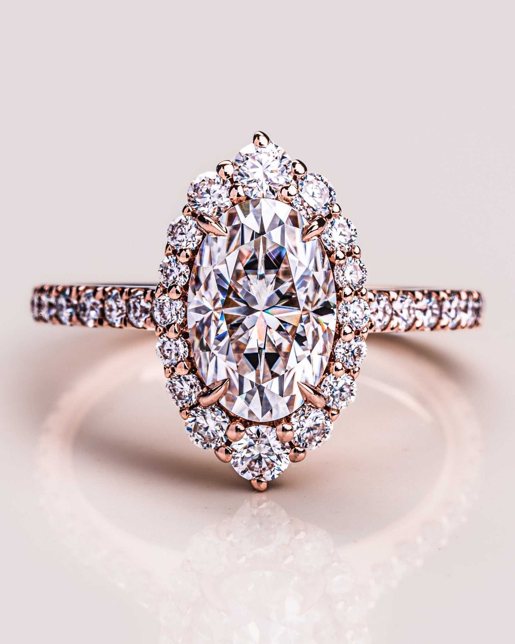 Cushion Hidden Halo Lab Grown Diamond Engagement Ring