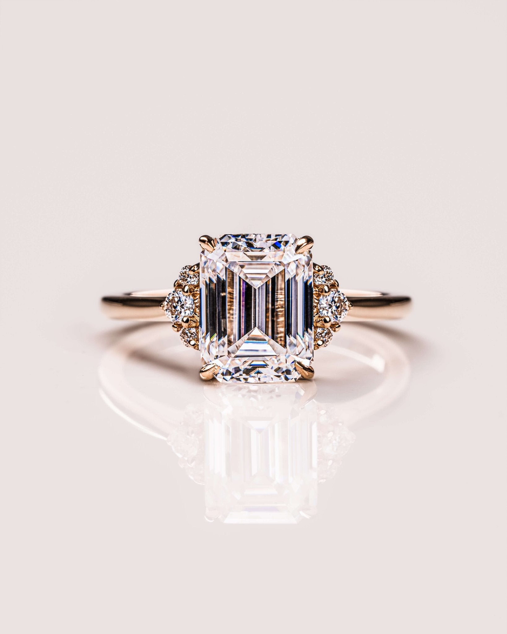 Cushion Hidden Halo Lab Grown Diamond Engagement Ring