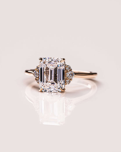 Cushion Hidden Halo Lab Grown Diamond Engagement Ring