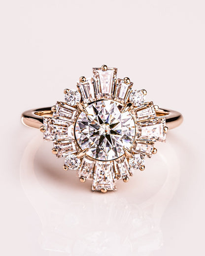 Cushion Hidden Halo Lab Grown Diamond Engagement Ring