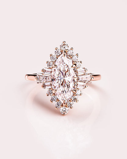 Cushion Hidden Halo Lab Grown Diamond Engagement Ring