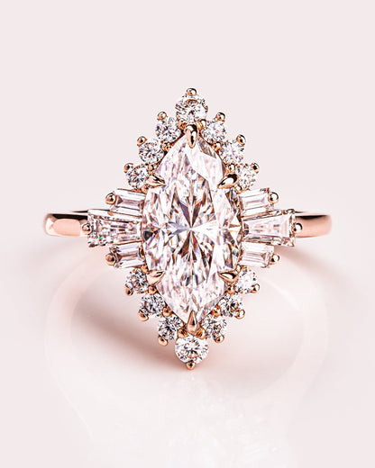 Cushion Hidden Halo Lab Grown Diamond Engagement Ring