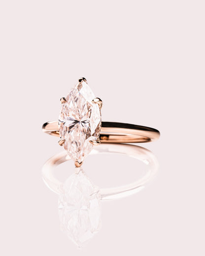 Cushion Hidden Halo Lab Grown Diamond Engagement Ring