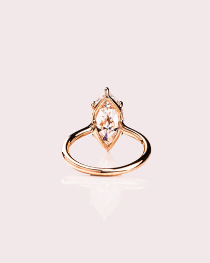 Cushion Hidden Halo Lab Grown Diamond Engagement Ring