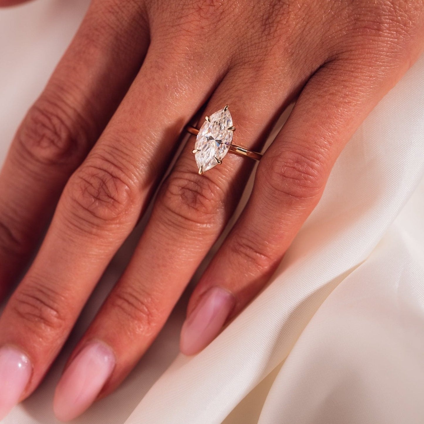 Cushion Hidden Halo Lab Grown Diamond Engagement Ring